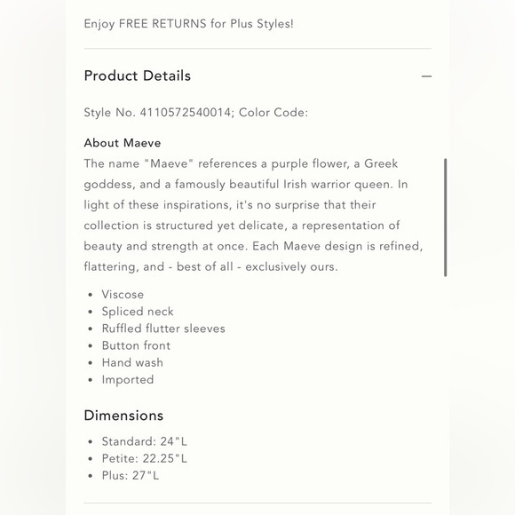 Anthropologie Maeve Aveiro‎ Flutter-Sleeved Buttondown - Picture 2 of 9